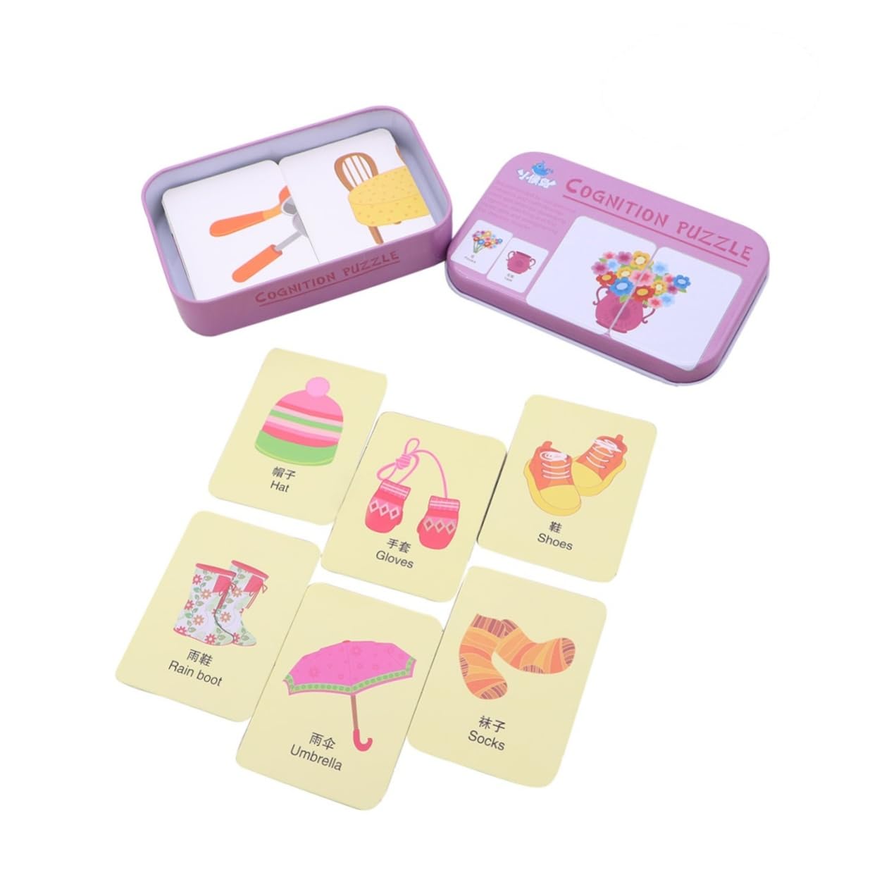 VICASKY 32-Piece Kids Educational Puzzle Toys Set - Animal Matching Game for Cognitive Development & Early Learning - Fun Jigsaw Flash Cards for Toddlers to Improve Manipulative Skills | Perfect for Preschool Classroom, Birthday Gifts & Family Game Night