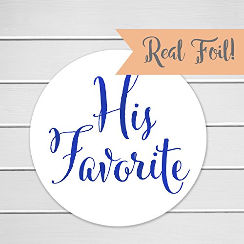 Navy Foil on Glossy - His Favorite