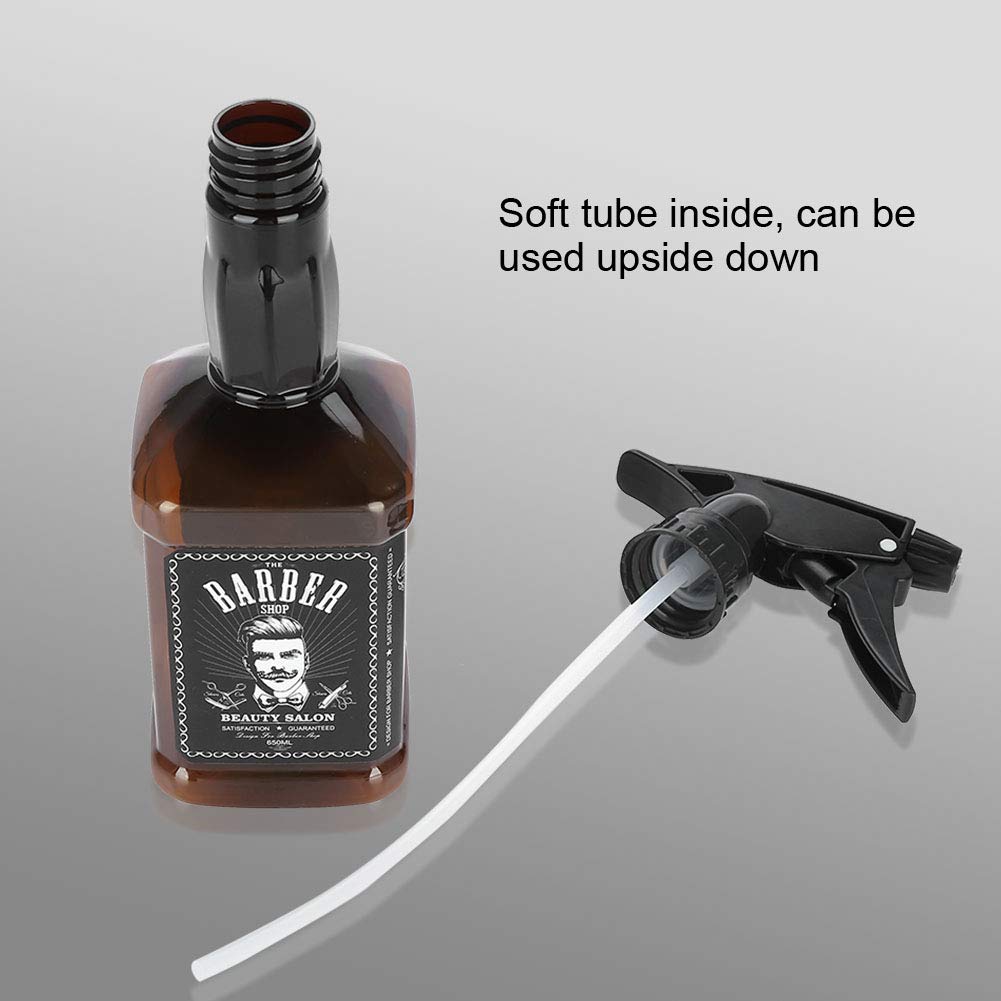 **650ml Refillable Hair Spray Bottle for Salon & Barber - Professional Hairdressing Water Sprayer Tool (Brown) - Perfect for Styling, Conditioning & Hydrating Hair**