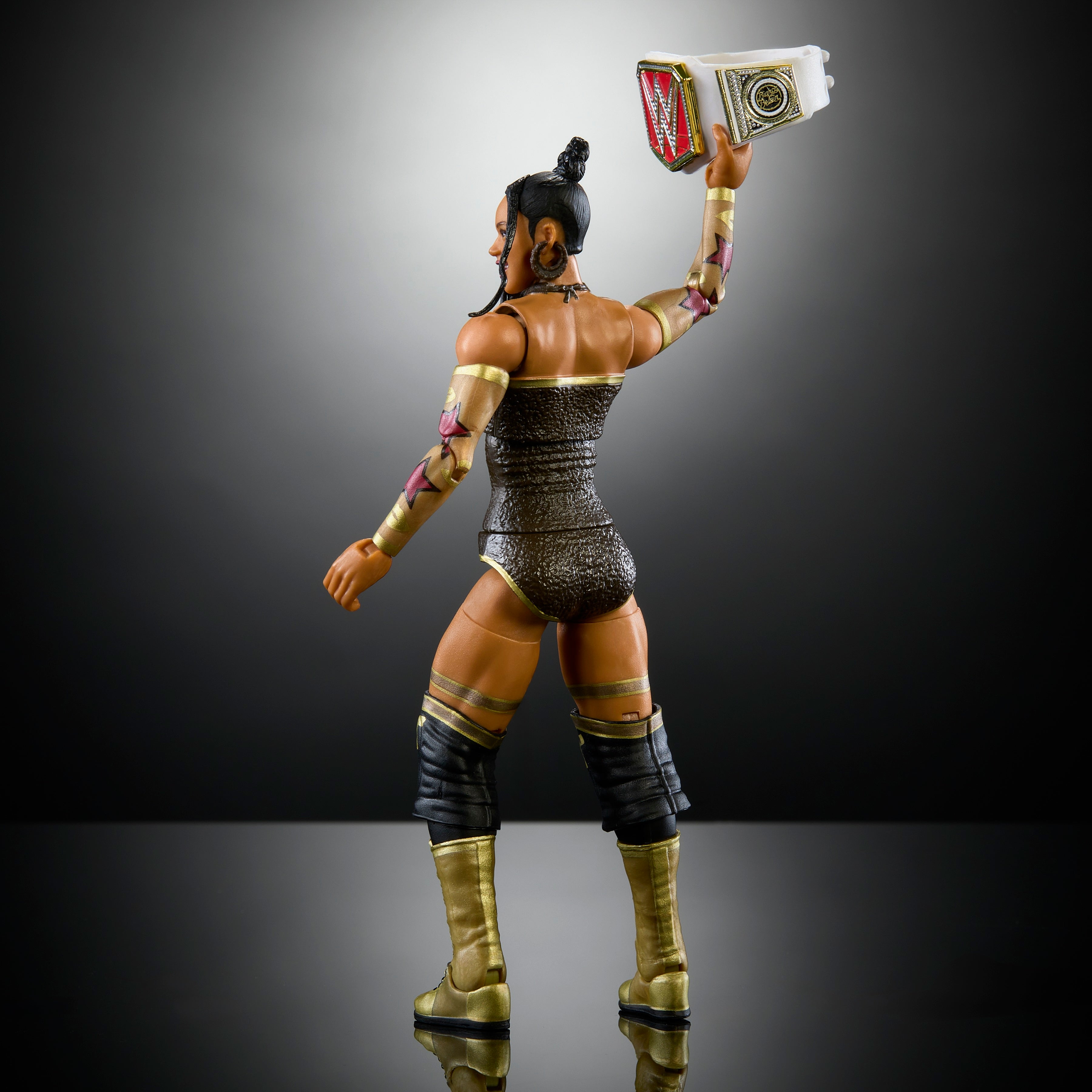 WWE WrestleMania Elite Series Bianca Belair Action Figure with Build-A-Figure (BAF) Part - Collectible Wrestling Toy for Fans & Display