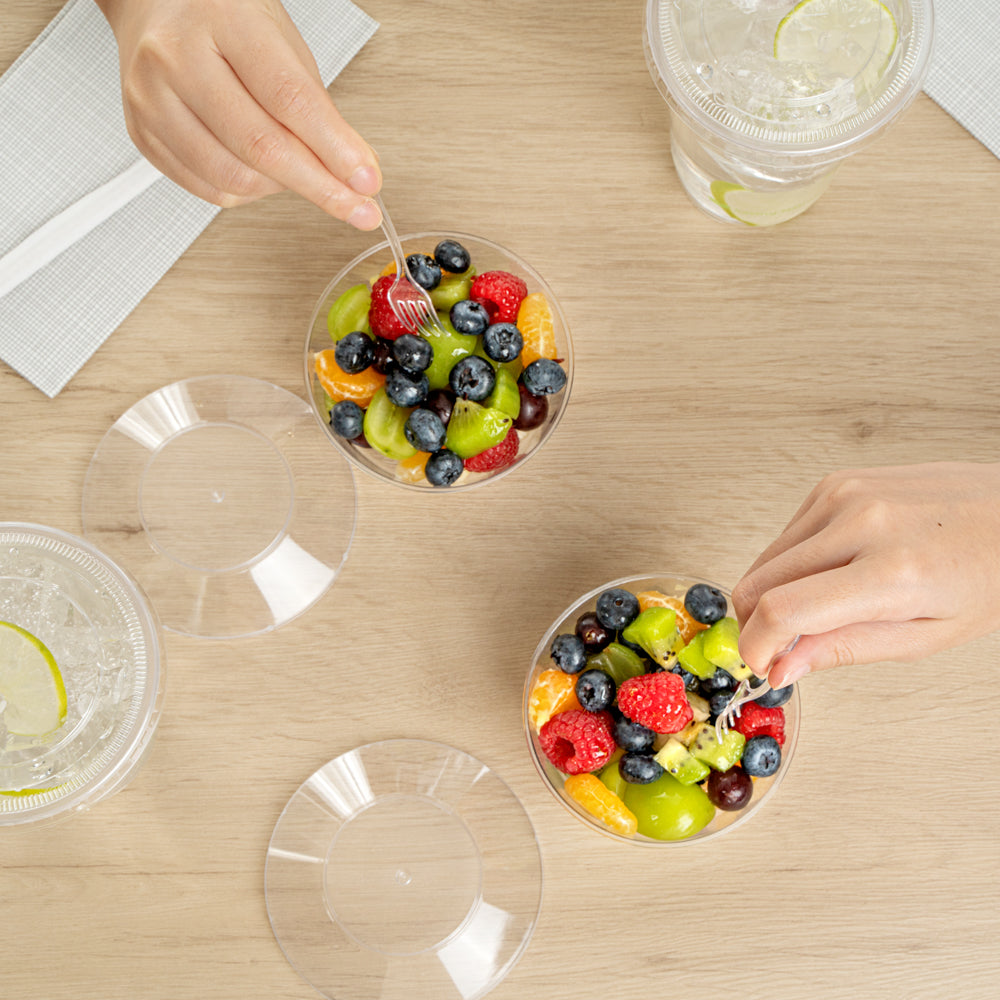 6 oz Clear Plastic Deli Containers with Lids - 10 Pack (4