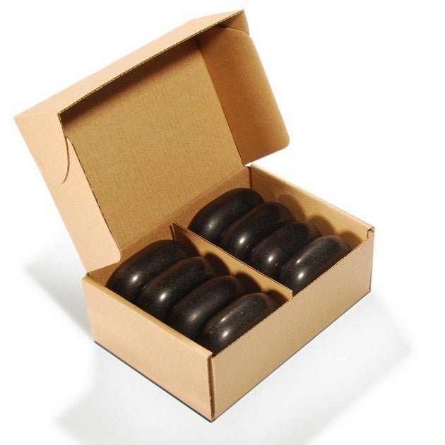 Premium Basalt Hot Stone Massage Set - 8 Large Flat Oval Stones (3