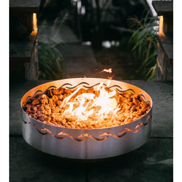 Fire Surfer Outdoor Fire Pit - Portable & Durable Steel Fire Bowl for Backyard, Camping, and Beach Bonfires - Perfect for Roasting Marshmallows & Relaxing Under the Stars