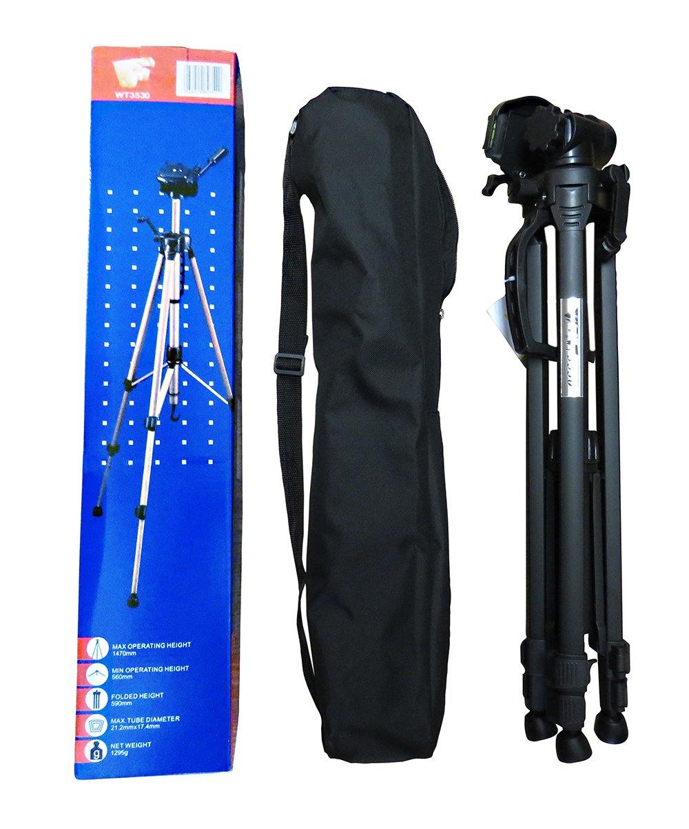 Professional Aluminum Camera Tripod with Adjustable Height - Lightweight & Portable for Travel, Vlogging, and Outdoor Photography