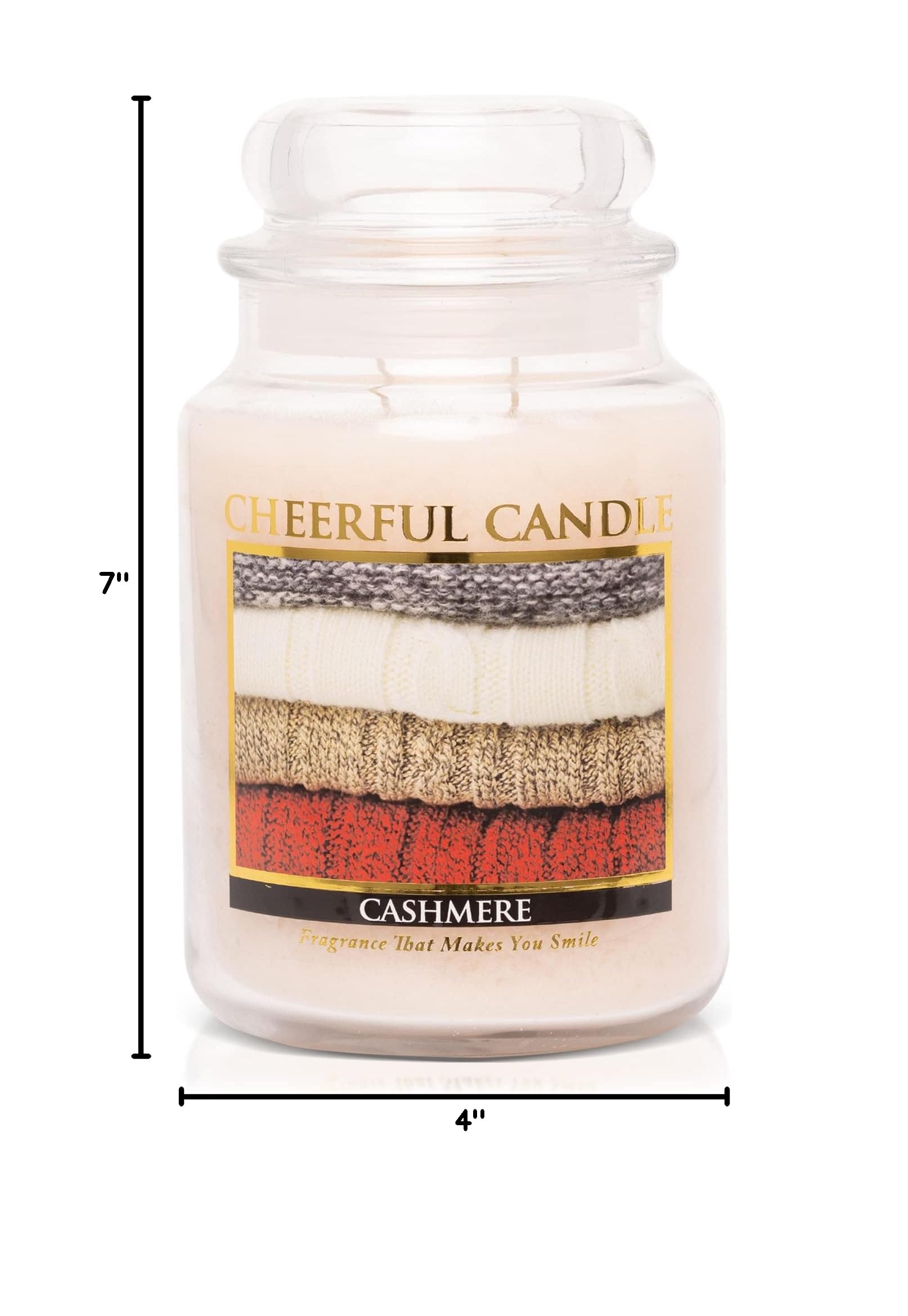 24oz Scented Cashmere Candle Jar - 135 Hours Burn Time, Luxury Home Fragrance Gift for Women - Perfect for Relaxation, Spa Days & Romantic Ambience