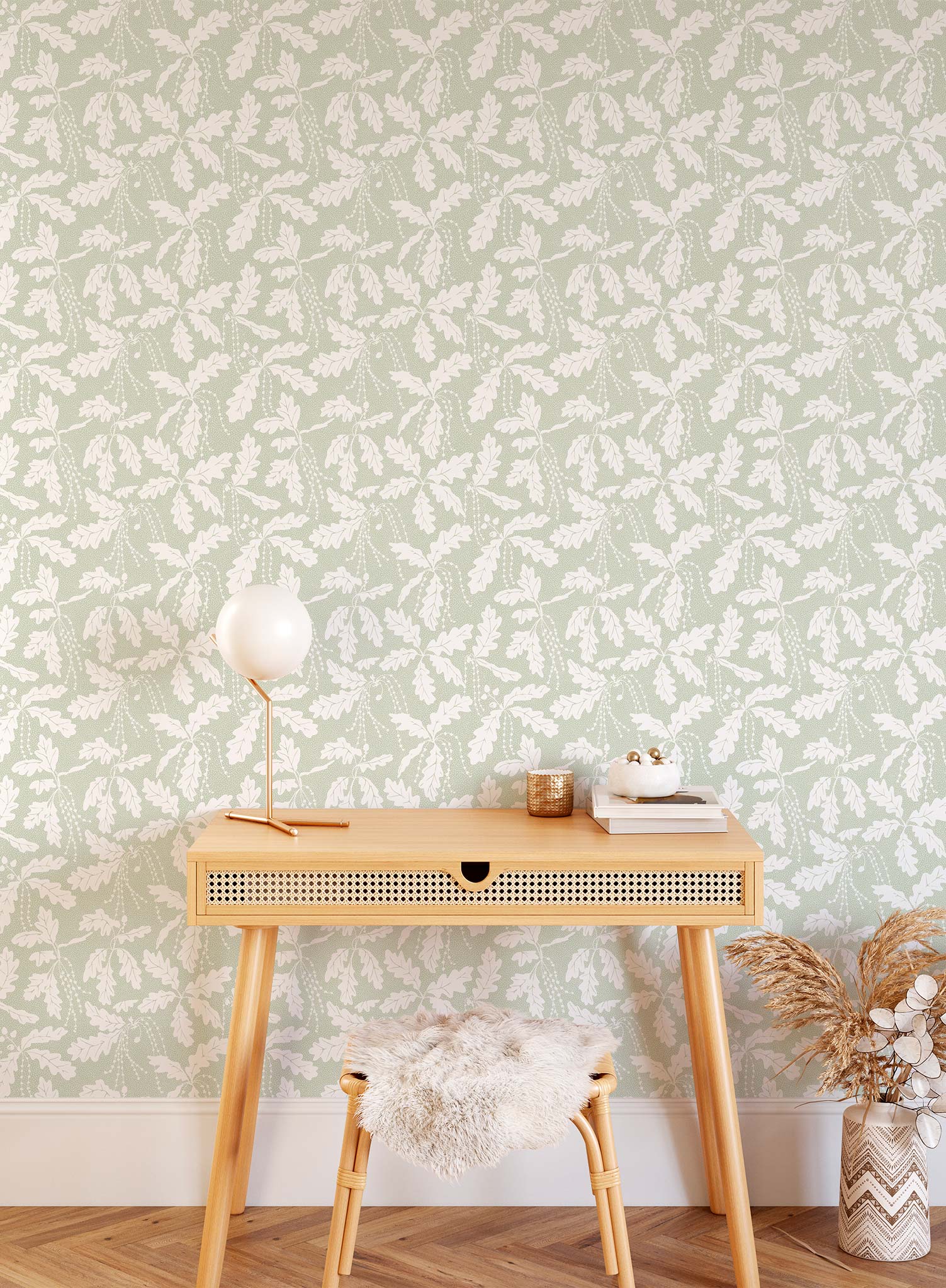 Premium Oak Catkin Wallpaper - Natural Wood Grain Peel and Stick Wallpaper for Home Decor | Perfect for Living Room, Bedroom & Office