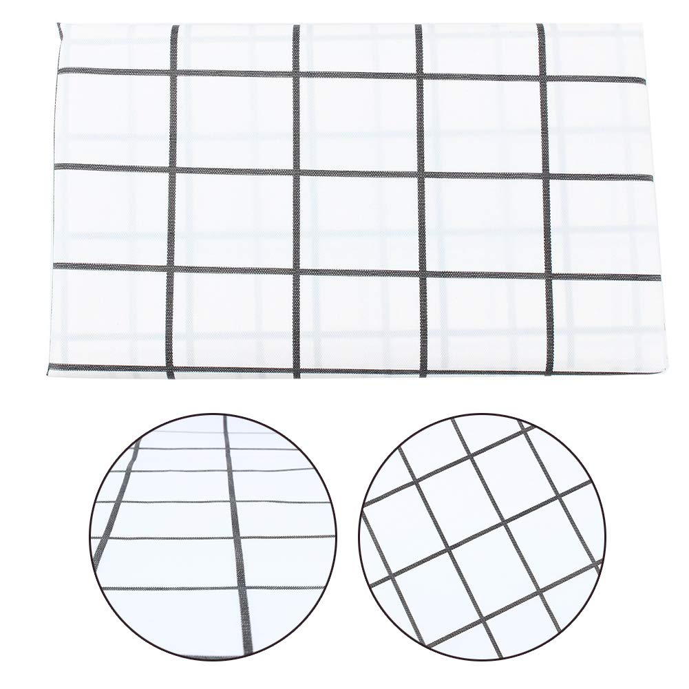 Shanrya Plaid Print Durable Tablecloth - Waterproof Table Protector for Dining Table, Office Desk, Book Study (Perfect for Dinner Parties, Home Decor & Workspace Protection)