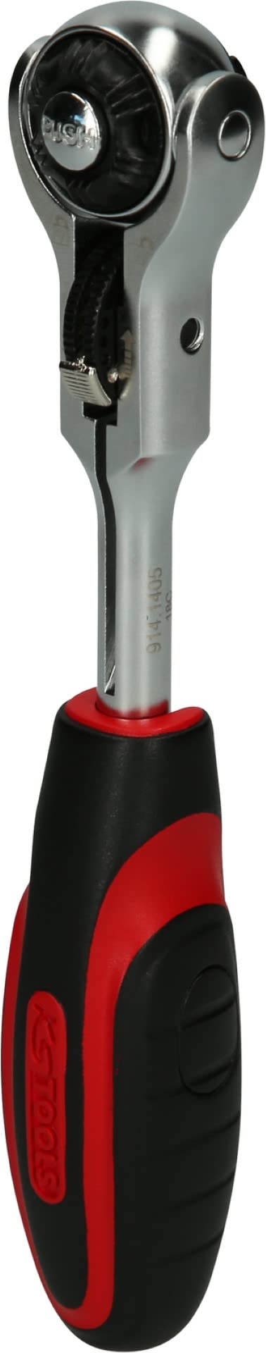KS Tools 914.1405 Mini T-Handle Swivel Head Ratchet - Compact Hand Tool for Tight Spaces, Automotive & DIY Repairs | Perfect for Mechanics, Home Improvement & Small Engine Work