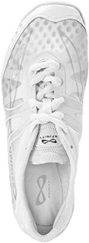 Nfinity Vengeance White Cheer Shoes for Youth Girls – High-Performance Breathable Cheerleading Sneakers for Dance & Sports Training – Lightweight Durable Competition Shoes Size 6 – Perfect for Cheer Competitions, Gym Practice & Team Performances
