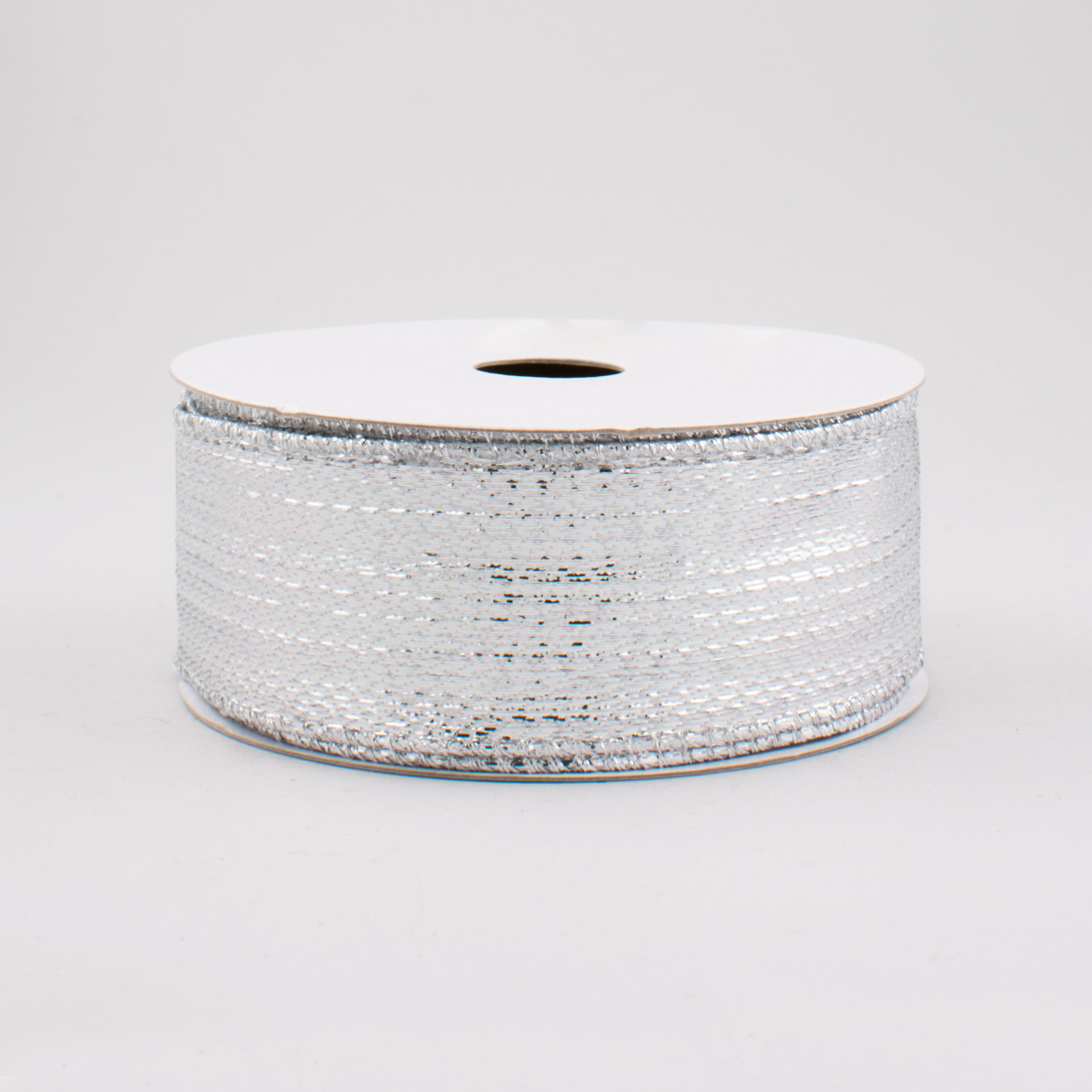 1.5 Inch Metallic Lame Ribbon Silver - 10 Yards Bulk Spool for Gift Wrapping, DIY Crafts, Wedding Decorations, Hair Bows and Party Supplies