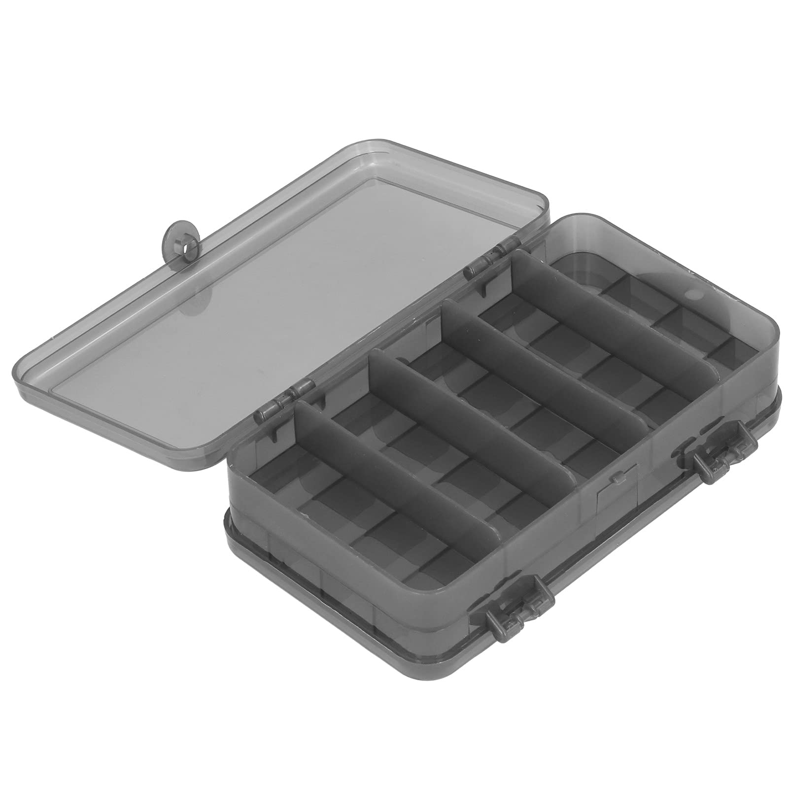 Jazar Clear Plastic Fishing Tackle Storage Box - Lightweight & Portable Reversible Lure Organizer for Fishing Bait, Hooks & Accessories - Perfect for Bass, Trout & Saltwater Fishing Trips