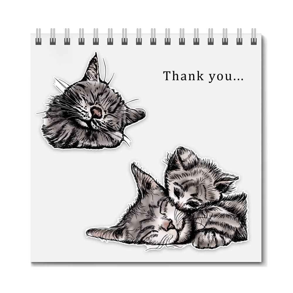 Cat & Dog Blessing Words Stamps and Dies Set for Card Making, Scrapbooking, Bullet Journal DIY - Clear Stamps and Cutting Dies for Handmade Crafts, Notebook Decoration | Perfect for Greeting Cards, Memory Books, and Gift Wrapping