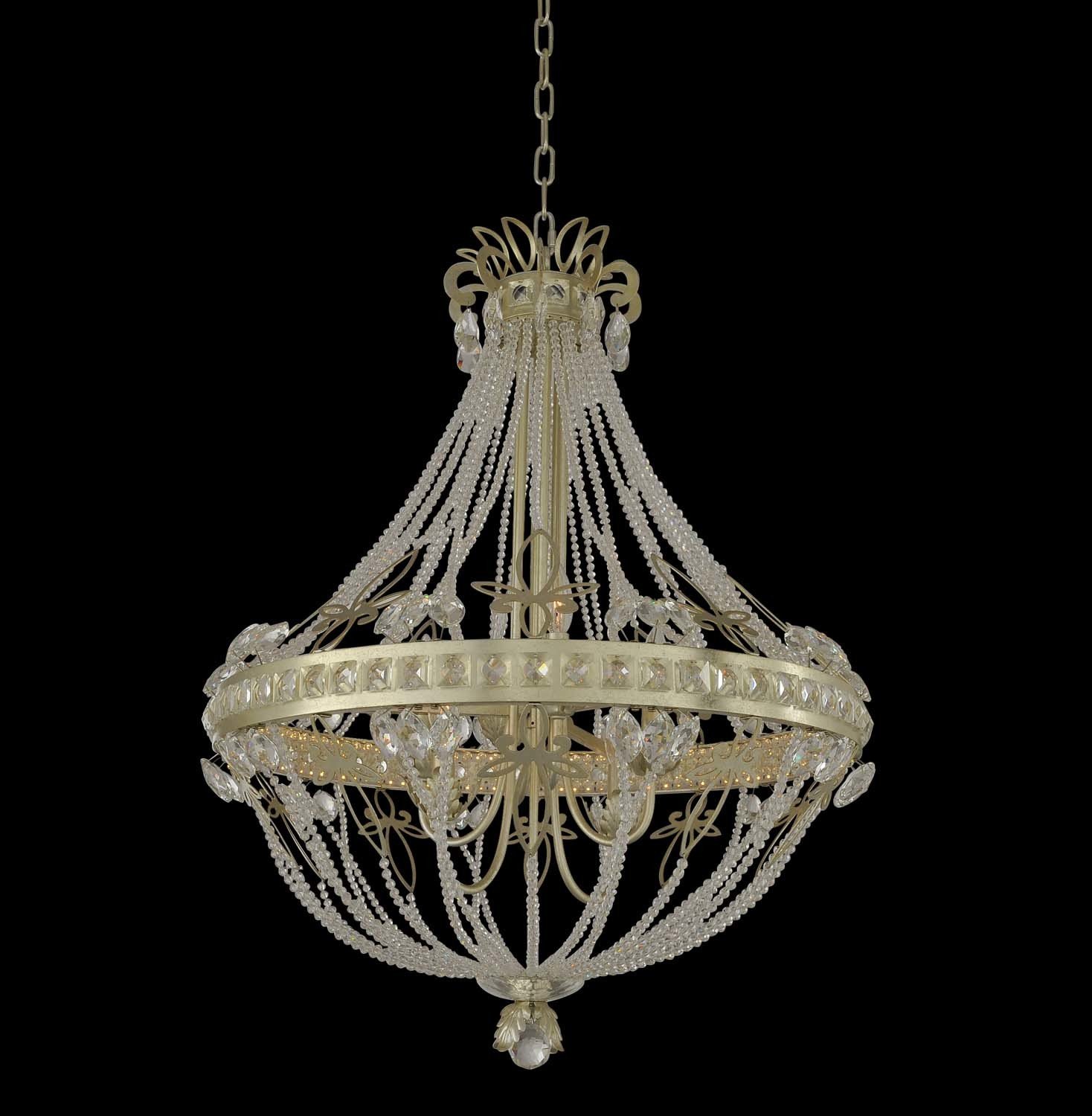 Allegri 021252 8-Light LED Chandelier - Modern Crystal Ceiling Light Fixture for Dining Room, Living Room & Bedroom