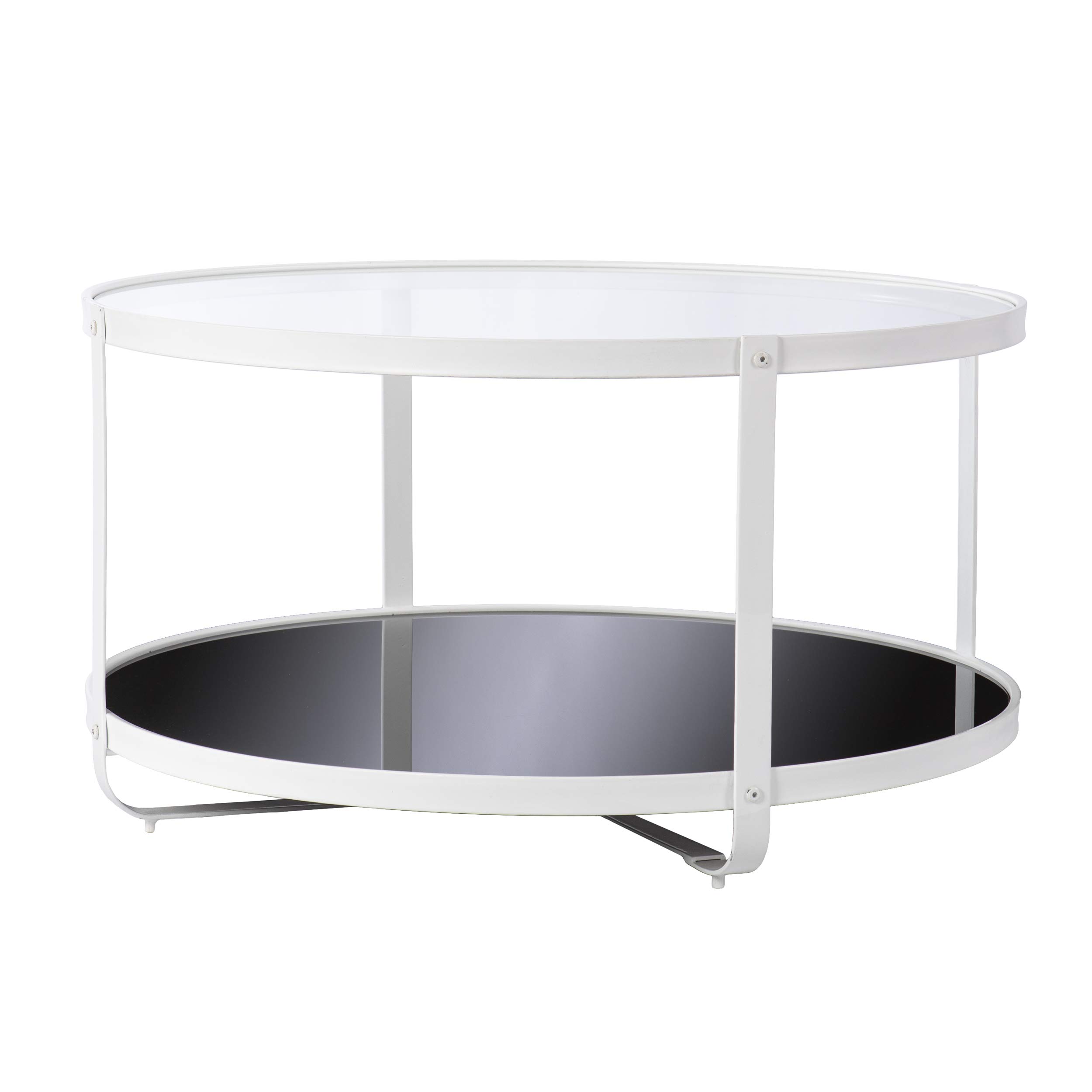 SEI Furniture Vimmerly Modern Coffee Table - Black & White Finish - Perfect for Living Room, Office, or Lounge Decor