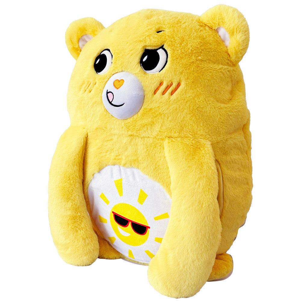 Care Bears Funshine Bear Happy Nappers Plush Pillow - Soft Cuddly Pocket Pal for Kids | Perfect for Nap Time, Travel & Bedroom Decor