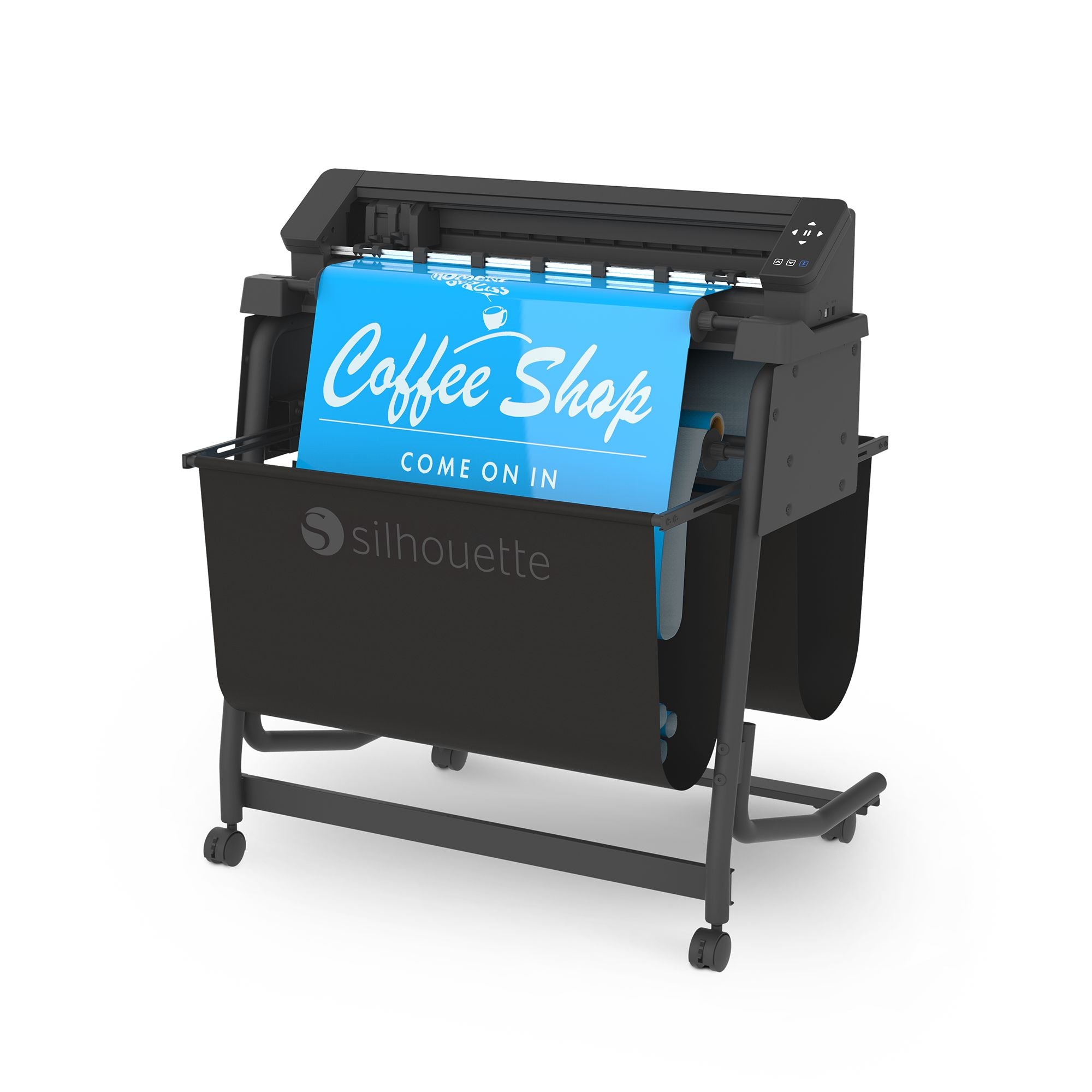 Silhouette Cameo 5 PRO MK II 24-inch Vinyl Cutting Machine with Stand & Catch Baskets - Perfect for DIY Crafts, Sign Making, and Home Decor Projects