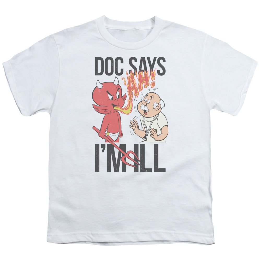 Hot Stuff Doc Says Unisex Youth T-Shirt - Cool Graphic Tee for Boys & Girls - Perfect for School, Parties & Casual Wear