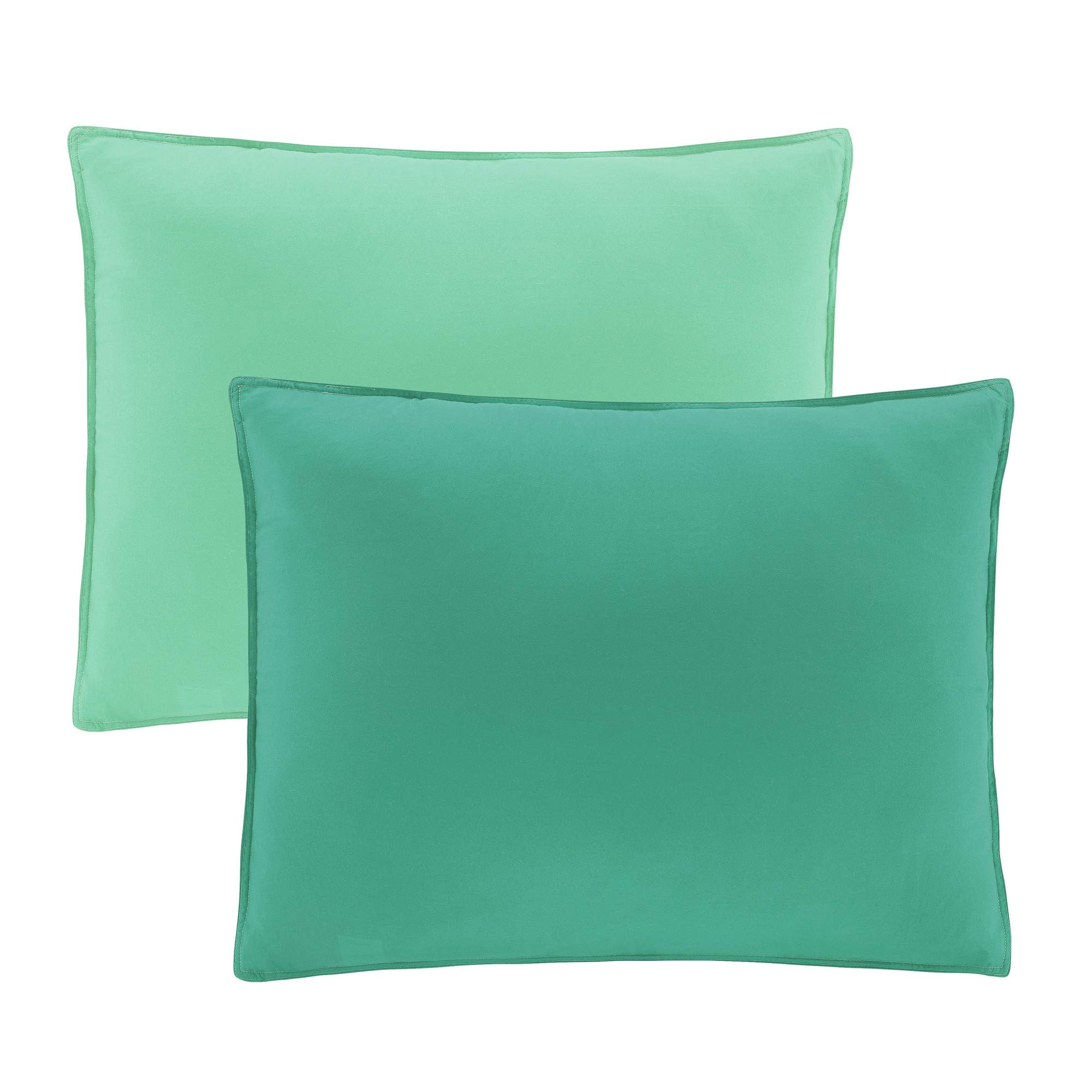 Utica® Solid Reversible King Size Green Comforter Set - 100% Cotton Bedding for All Seasons | Perfect for Master Bedroom, Guest Room & Cozy Home Decor