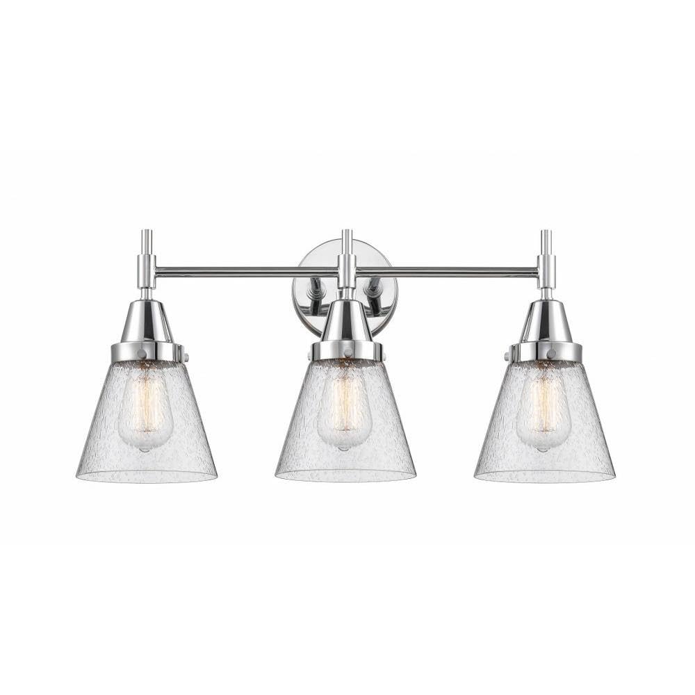 Innovations 447-3W-PC-G64 Chrome Finish Transitional Three-Light Bathroom Vanity - Perfect for Modern Bathrooms, Powder Rooms & Home Renovations