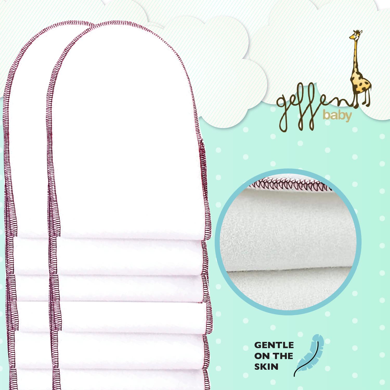 Geffen Baby Super Absorbers Plus Diaper Inserts - Ultra Absorbent Cloth Diaper Liners for Newborns & Toddlers - Perfect for Overnight Protection & Leak Prevention