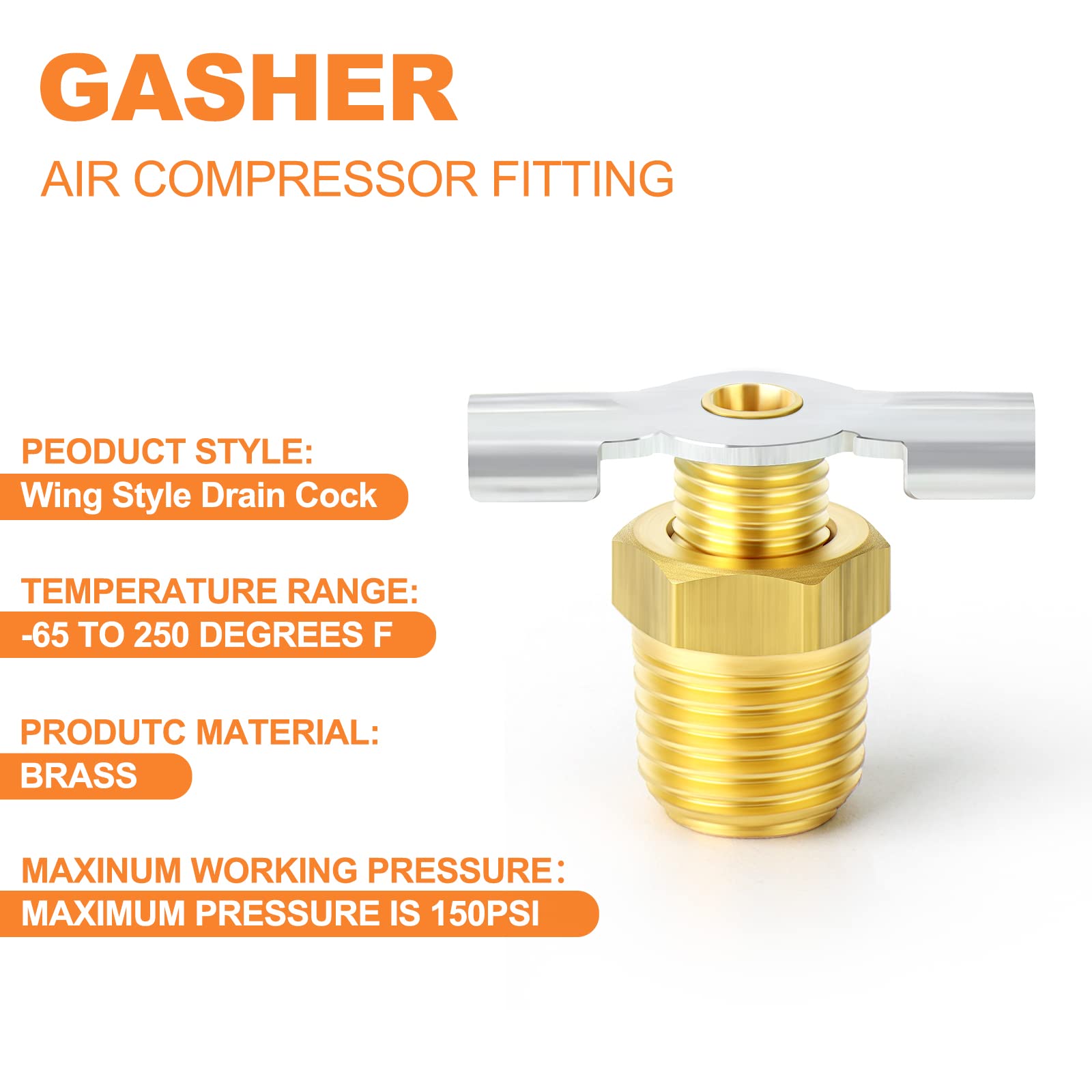 4PCS Brass 1/4