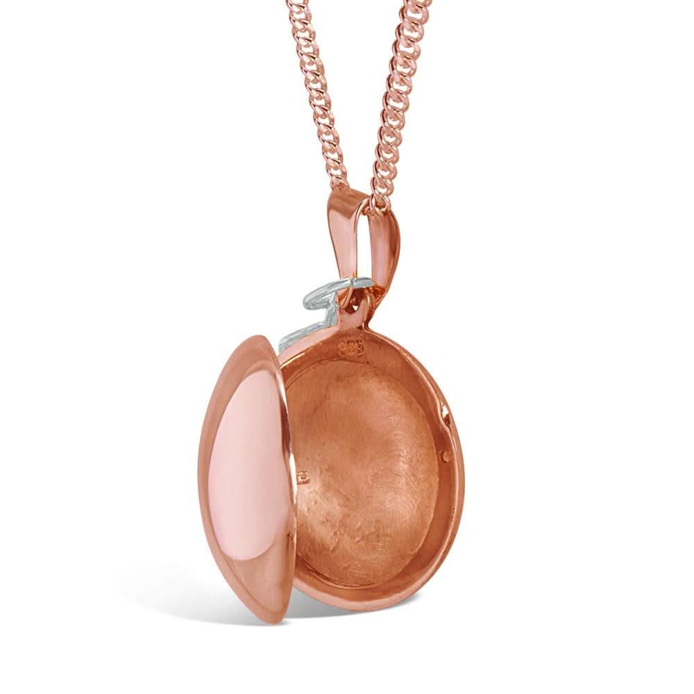 Rose Gold Feather Locket Necklace for Women - Elegant Jewelry Gift for Birthday, Anniversary & Valentine's Day - Perfect for Everyday Wear & Special Occasions