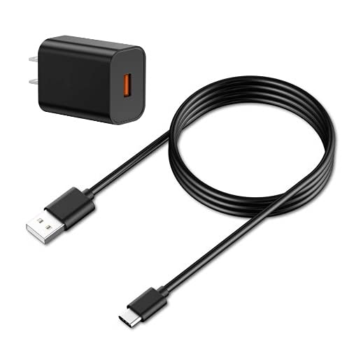 1M/3FT USB-C Charging Cable with AC Wall Charger Block - Compatible with Fire HD 9/10/11/12/13 & Newer Gen Tablets, Fire HD 9 Kids Pro - Fast Charging for Home, Office & Travel