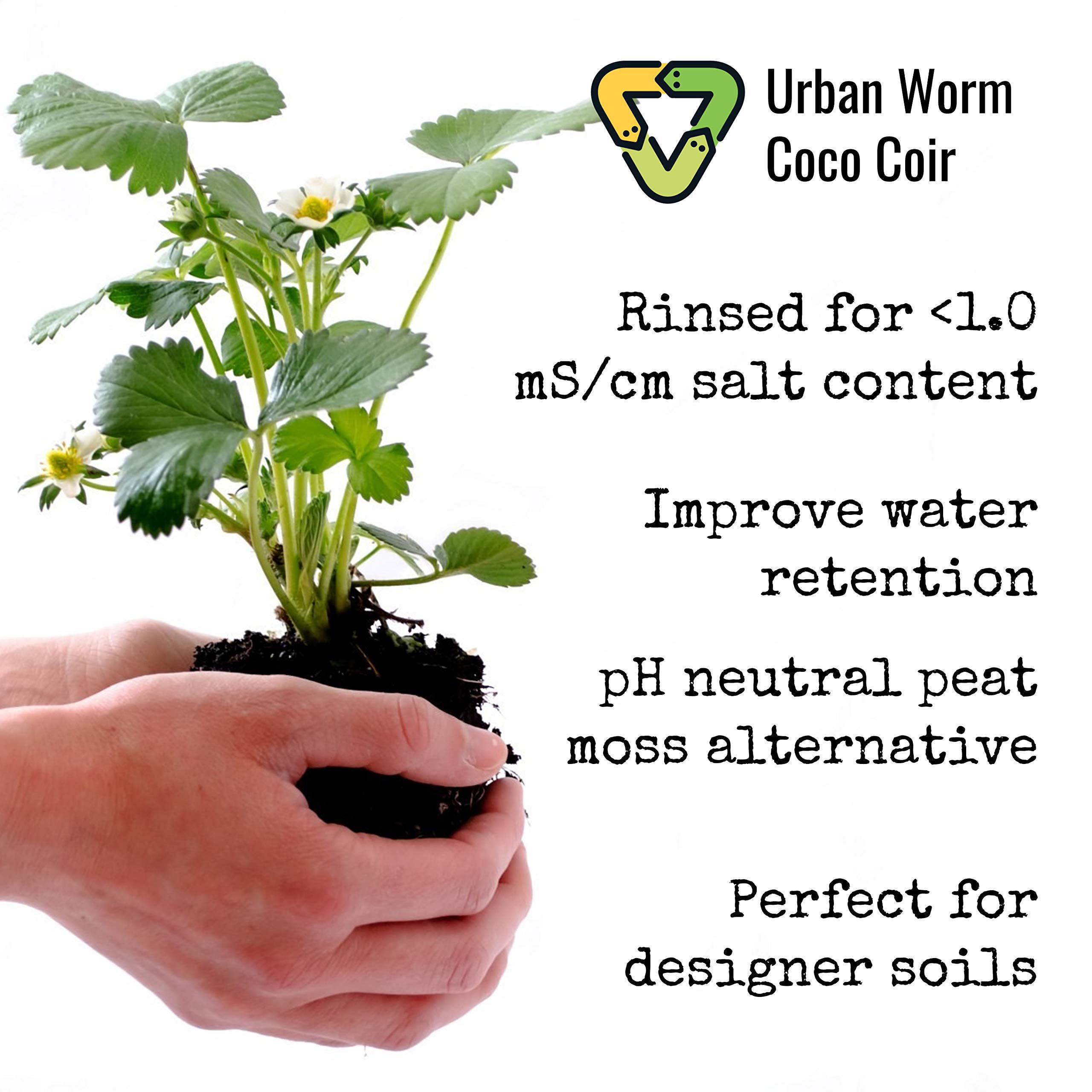 Premium Urban Worm Coco Coir - Organic Soil Amendment & Worm Bedding (24 Pack) - Ideal for Vermicomposting, Gardening, and Hydroponics