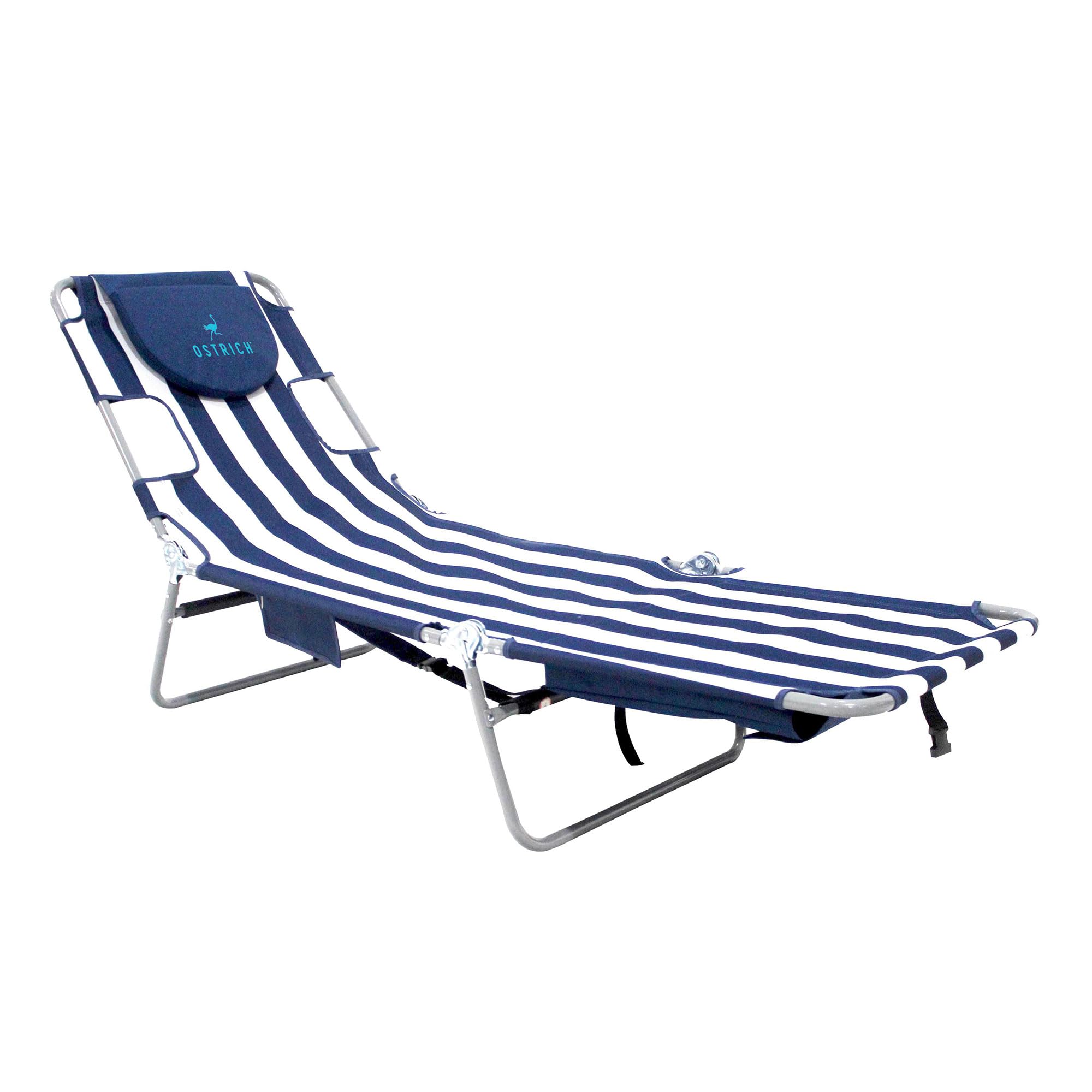 Premium Ostrich Chaise Lounge - Foldable Portable Sun Lounger for Beach, Poolside & Outdoor Relaxation (3-Pack) - Perfect for Vacation, Backyard & Patio Use