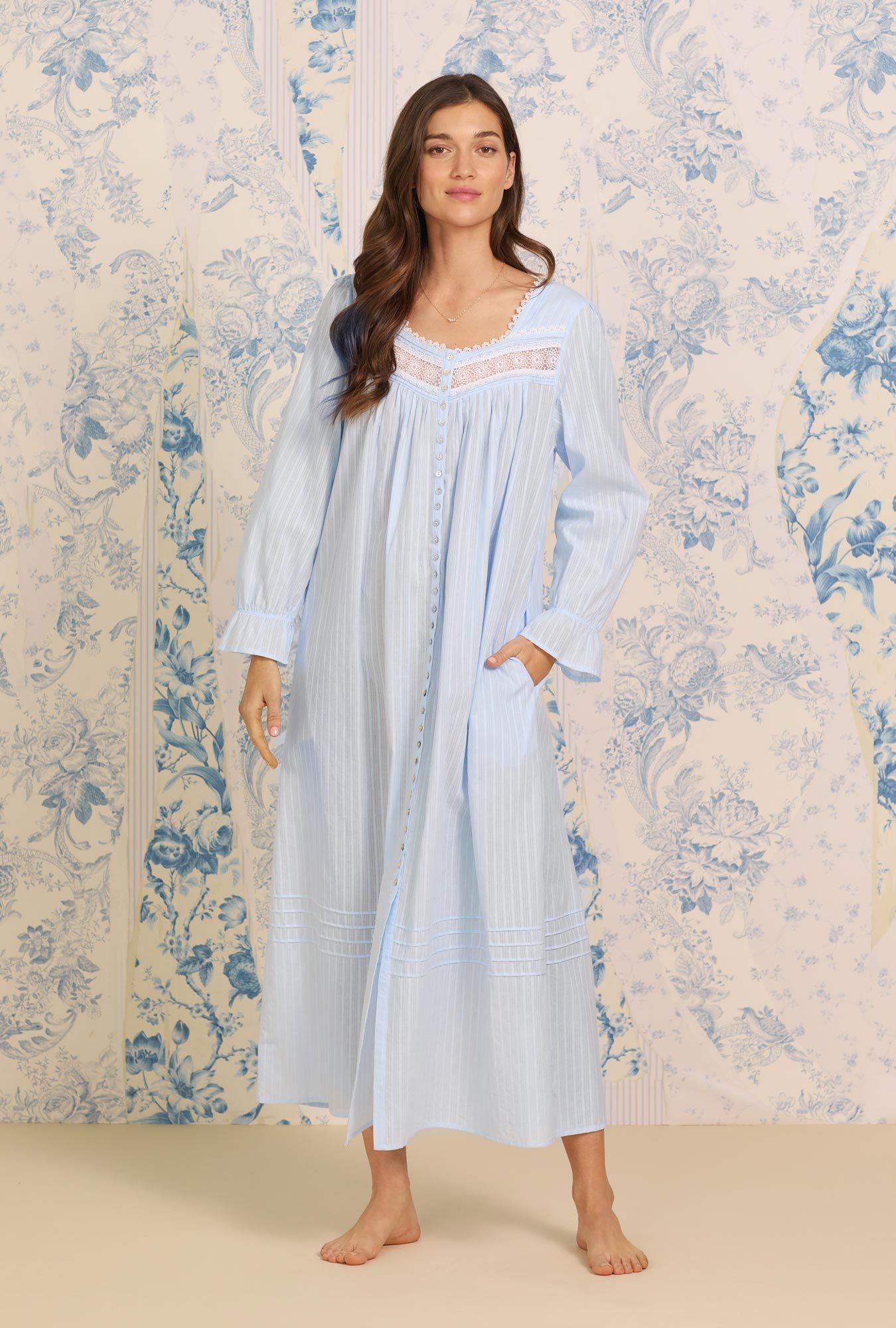 Stylish Dobby Stripe Button Front Robe - Soft Cotton Bathrobe for Women & Men - Perfect for Spa, Lounge & Home Relaxation