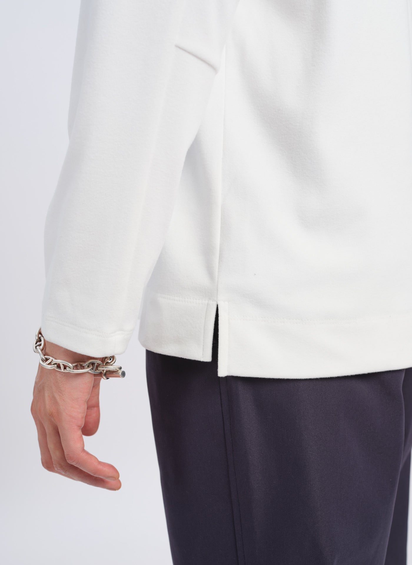 Premium Mercerized Cotton Mock Neck T-Shirt (T05) - Soft & Durable for Casual Wear, Layering & Everyday Comfort