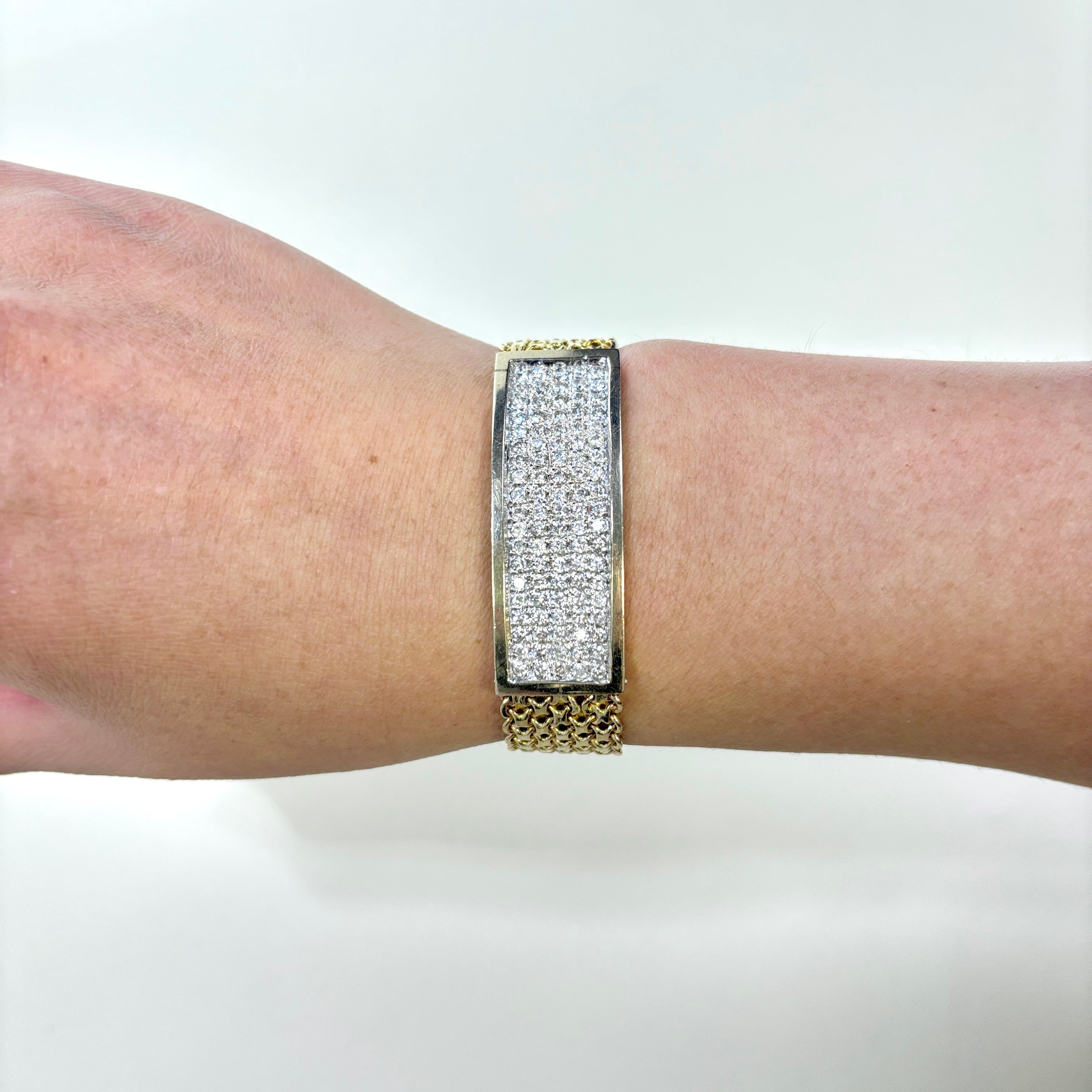 10K Yellow Gold Diamond Watch Strap Bracelet for Women | 2.47ctw | Size 6.5 | Italian Craftsmanship | Elegant Gift for Anniversary, Birthday & Special Occasions | Perfect for Formal Events & Everyday Luxury