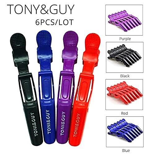 Professional Hair Styling Clips - 6 Pack Non-Slip Alligator Hair Clips for Sectioning & Cutting | Durable Plastic Hair Grip for Salon & Home Use | Perfect for Hairdressers, Styling, Braiding & DIY Hair Care