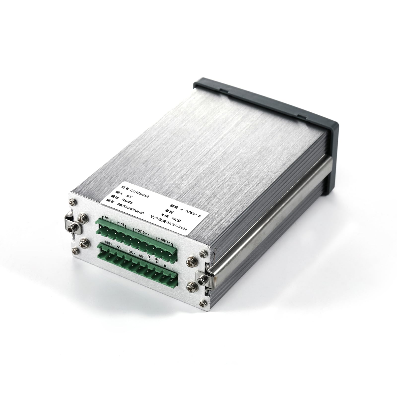 QL-HB5-C Load Cell Indicator Display - High Precision Weighing Transducer & Batching Transmitter - AC 100-240V, IP65 Rated, RS485 & 4-20mA Output - Ideal for Industrial Scales, Batching Systems, and Process Control Applications