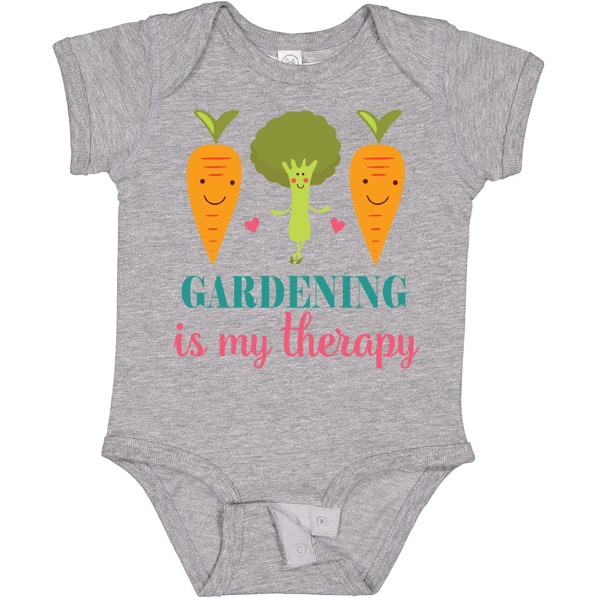 Inktastic Gardening is My Therapy Baby Bodysuit - Cute Organic Cotton Onesie for Infants & Toddlers - Perfect for Playtime, Daycare & Outdoor Activities