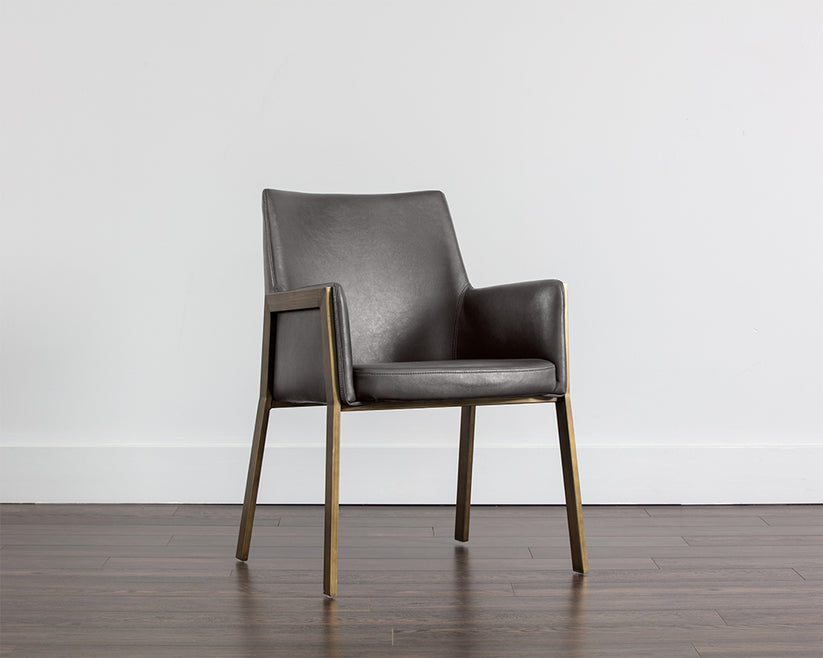 Bernadette Dining Armchair - Modern Upholstered Dining Chair with Wooden Legs for Kitchen, Dining Room & Home Decor | Comfortable & Stylish Seating Solution