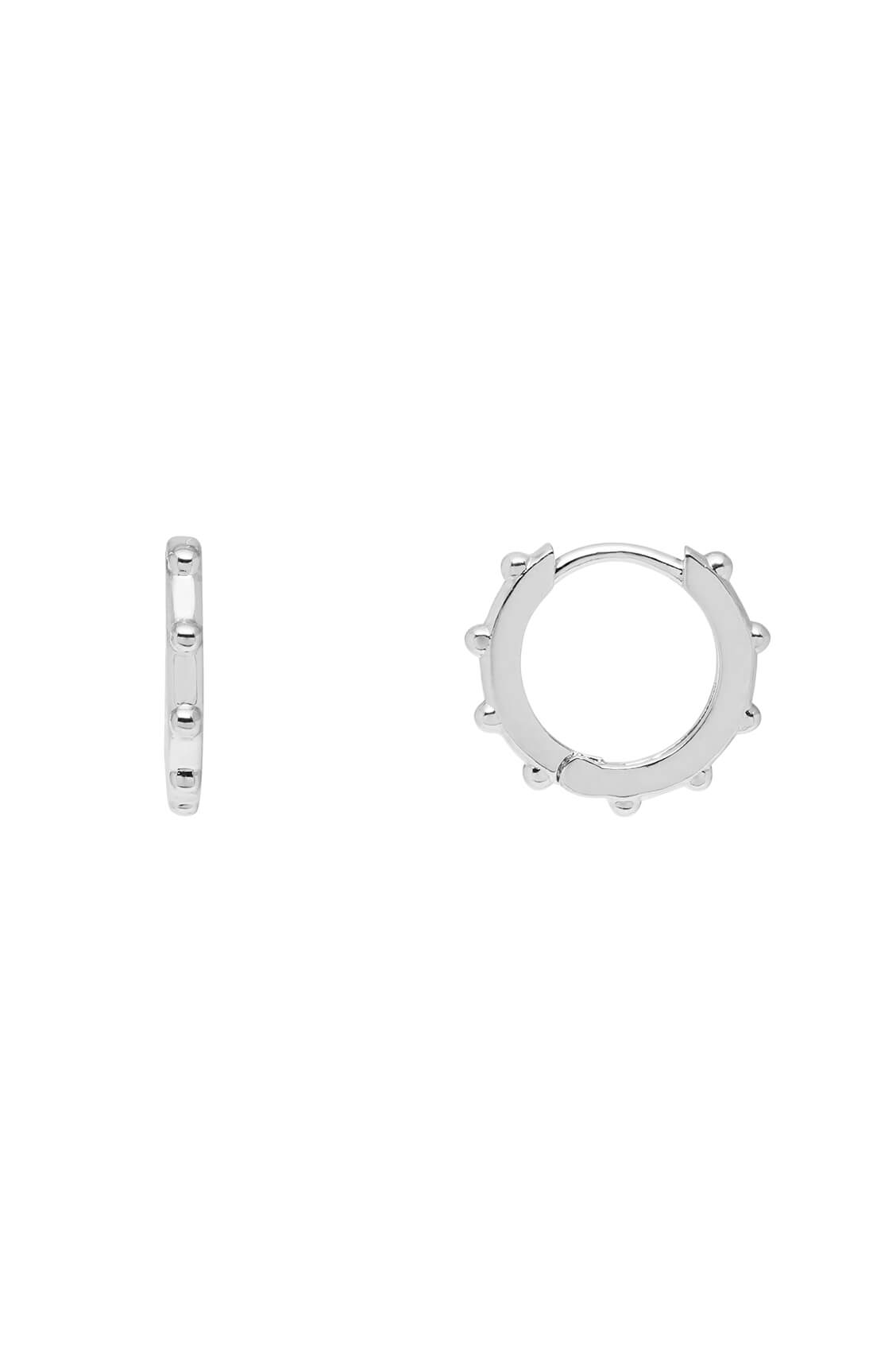 Stylish Granulated Huggie Earrings for Women - Trendy Gold Hoop Earrings for Everyday Wear - Perfect for Work, Parties & Casual Outfits