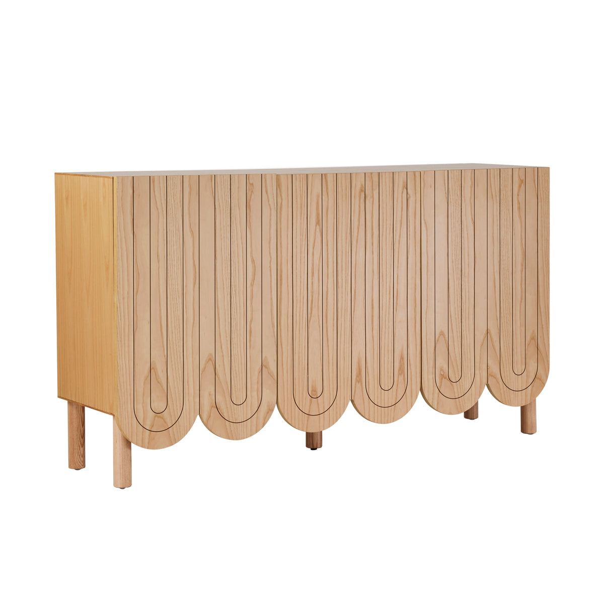 Dune Rise Buffet Unit - Modern Sideboard Cabinet for Dining Room, Living Room & Entryway Storage | Stylish Home Decor Furniture for Small Spaces