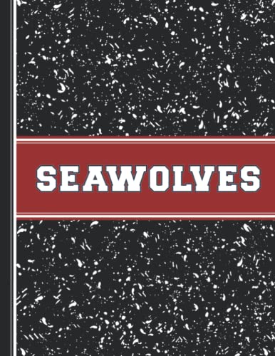 SEAWOLVES College Ruled Composition Notebook - 8.5x11 School & University Notebook for Students, Fans, Parents - Perfect for Note Taking, Journaling & School Spirit (Mascot Design)