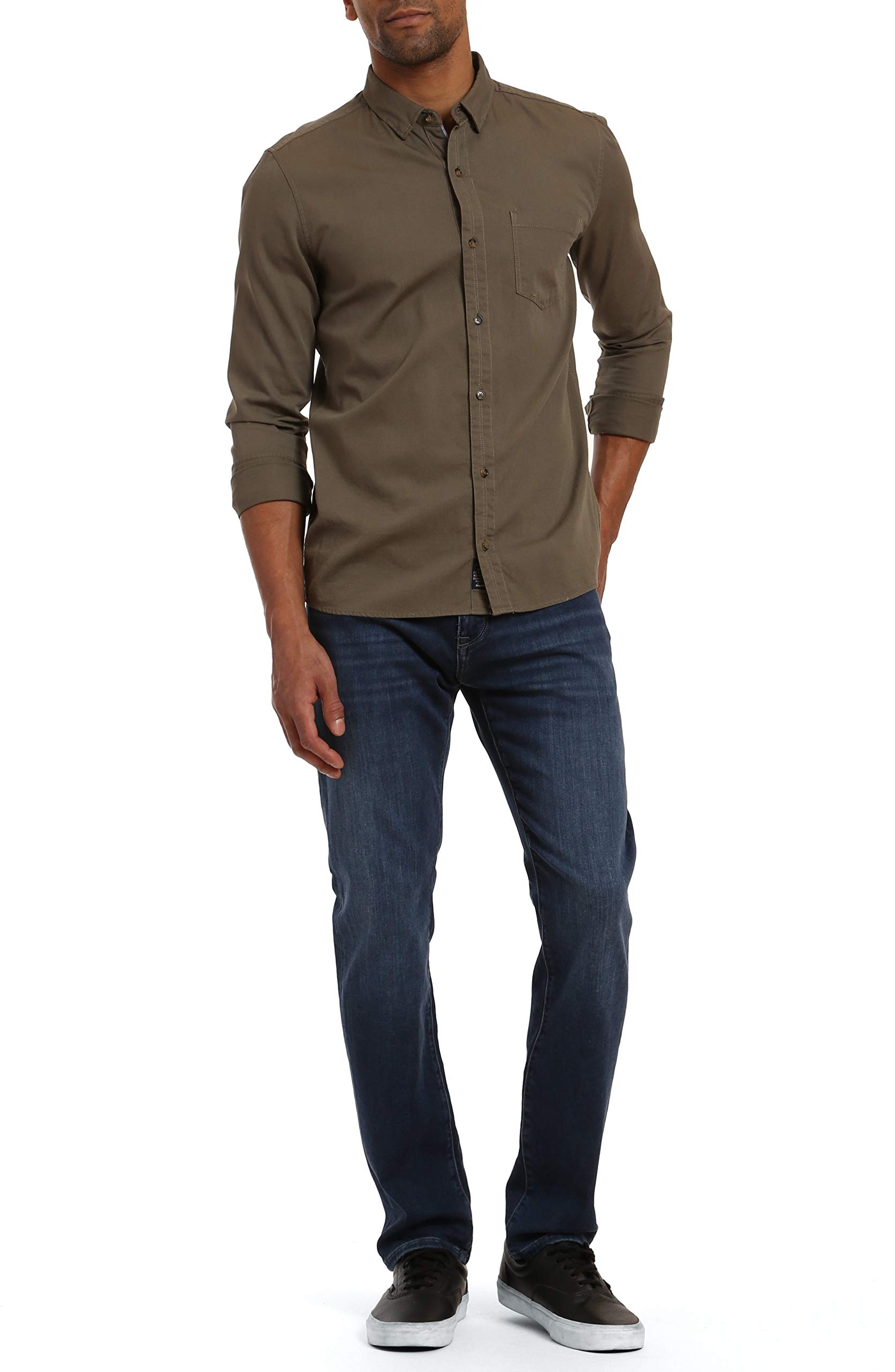 Mavi Zach Men's Regular Rise Straight Leg Jeans - Classic Denim Pants for Casual Wear, Work & Everyday Comfort