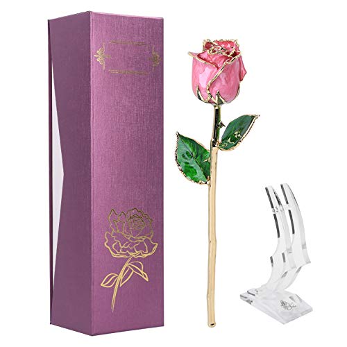 Pink Rose With Purple Case