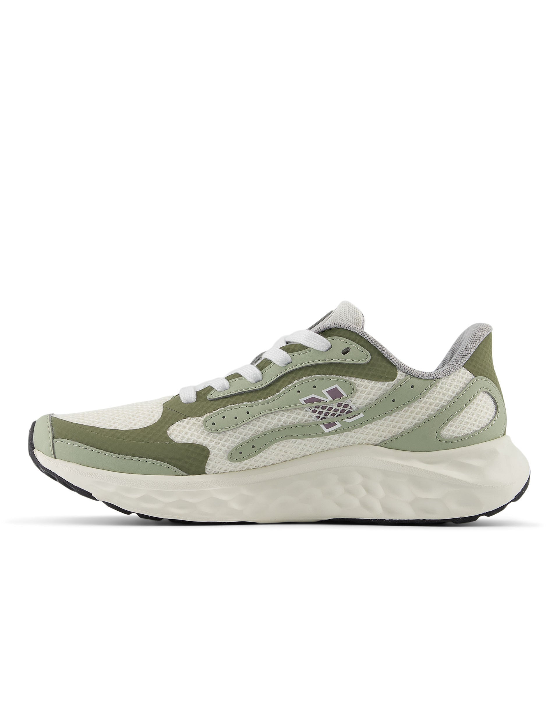 Fresh Foam Arishi v4 Tiralux Running Shoes - Sea Salt/Olivine/Dark Olivine - Lightweight Cushioned Sneakers for Men & Women - Perfect for Jogging, Gym Workouts & Daily Wear