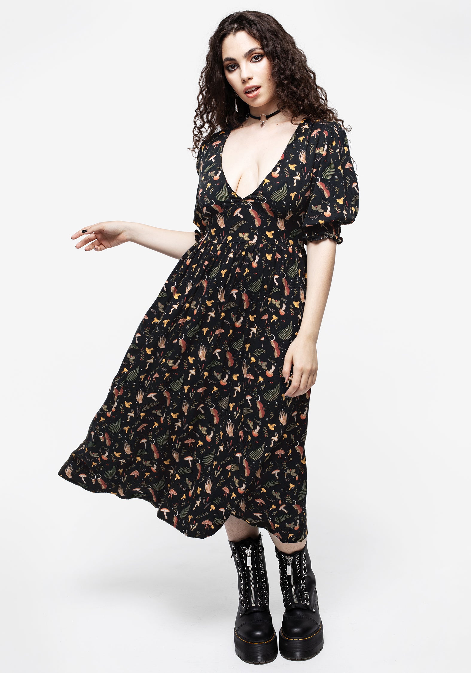 Liviana Midi Dress for Women - Flowy Summer Dress with Short Sleeves & Floral Print - Perfect for Beach Vacations, Date Nights & Casual Outings