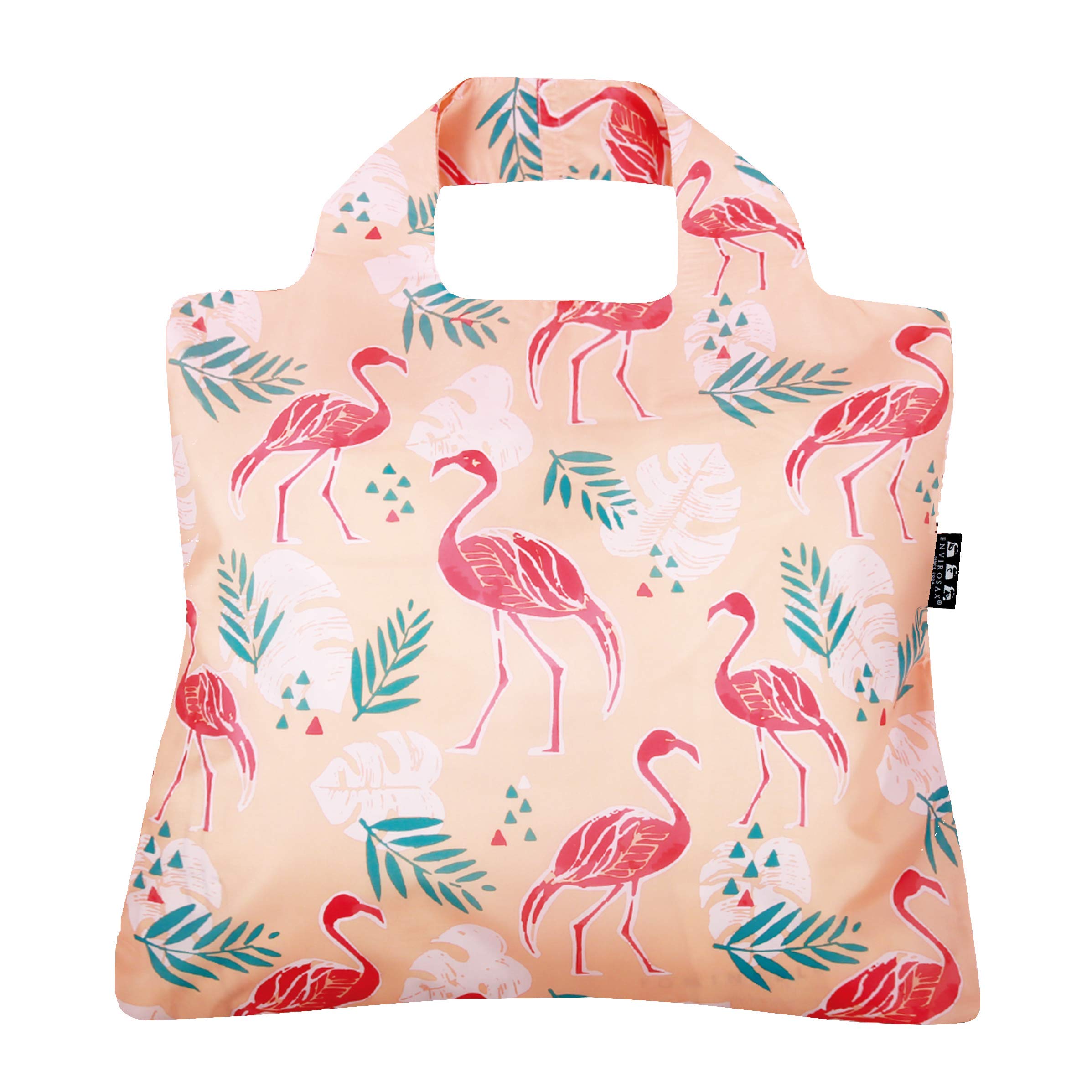Envirosax Reusable Grocery Bags - Set of 5 Eco-Friendly Palm Springs Design Foldable Polyester Shopping Totes, Washable & Durable for Groceries, Beach, Travel & Daily Errands
