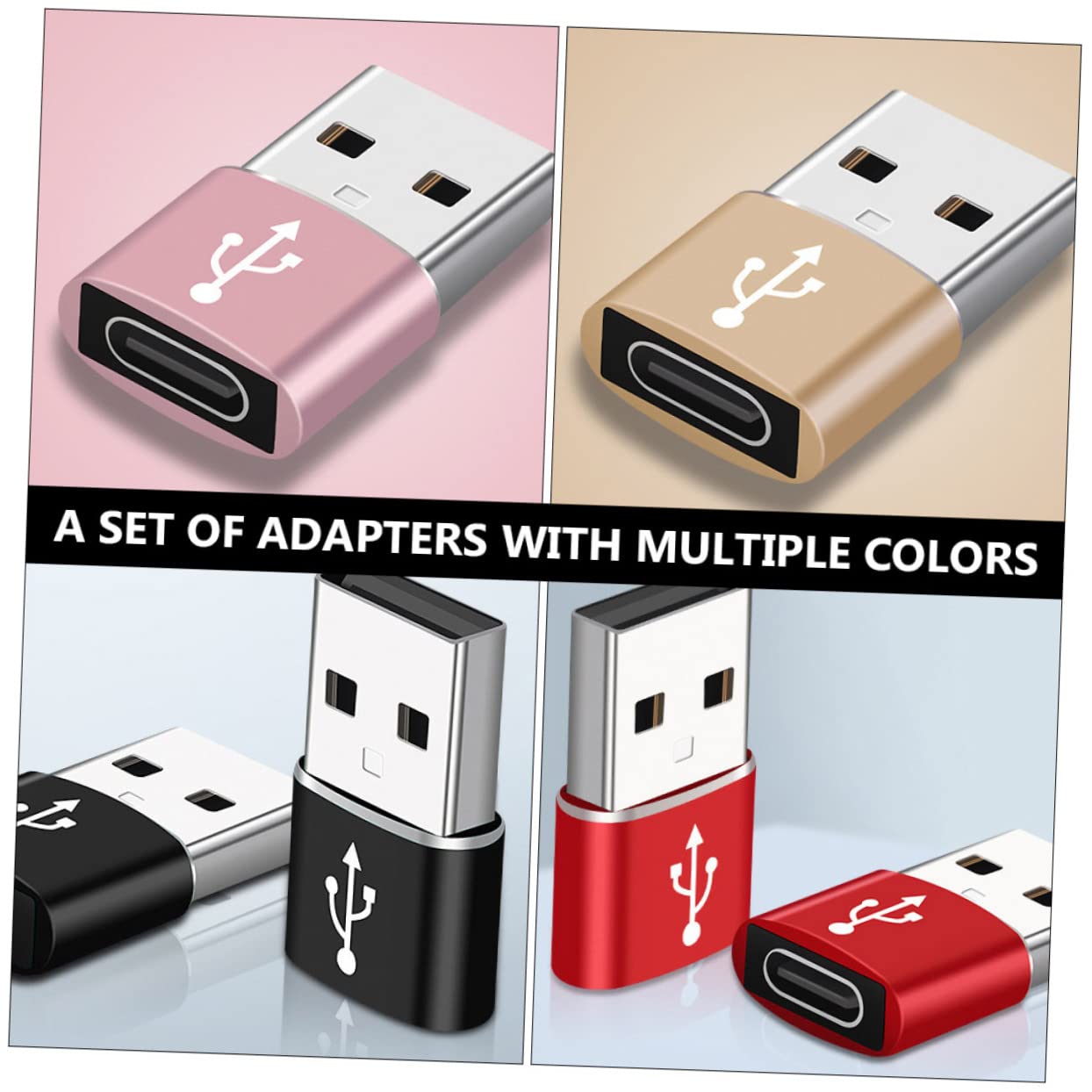 5-Pack USB C to Micro USB Adapter - Female USB C to Male Micro USB Converter - Aluminum Alloy Adapter for Laptop, Phone & Tablet - Fast Data Transfer & Charging for Travel, Office & Home Use