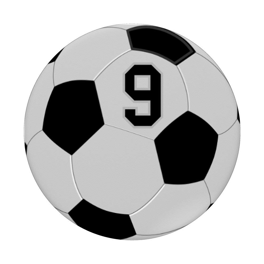 Soccer Ball Number 9 Phone Stand PopSocket: Swappable Grip for Phones & Tablets - Perfect for Sports Fans & On-the-Go Use