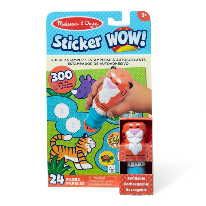M&D Sticker Activity Pad Set - Tiger Theme, Fun & Educational Stickers for Kids - Perfect for Travel, Birthday Gifts & Creative Play