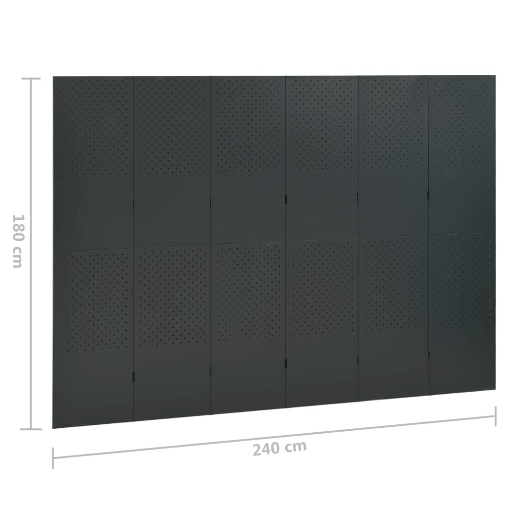 6-Panel Folding Room Divider Privacy Screen - 94.5