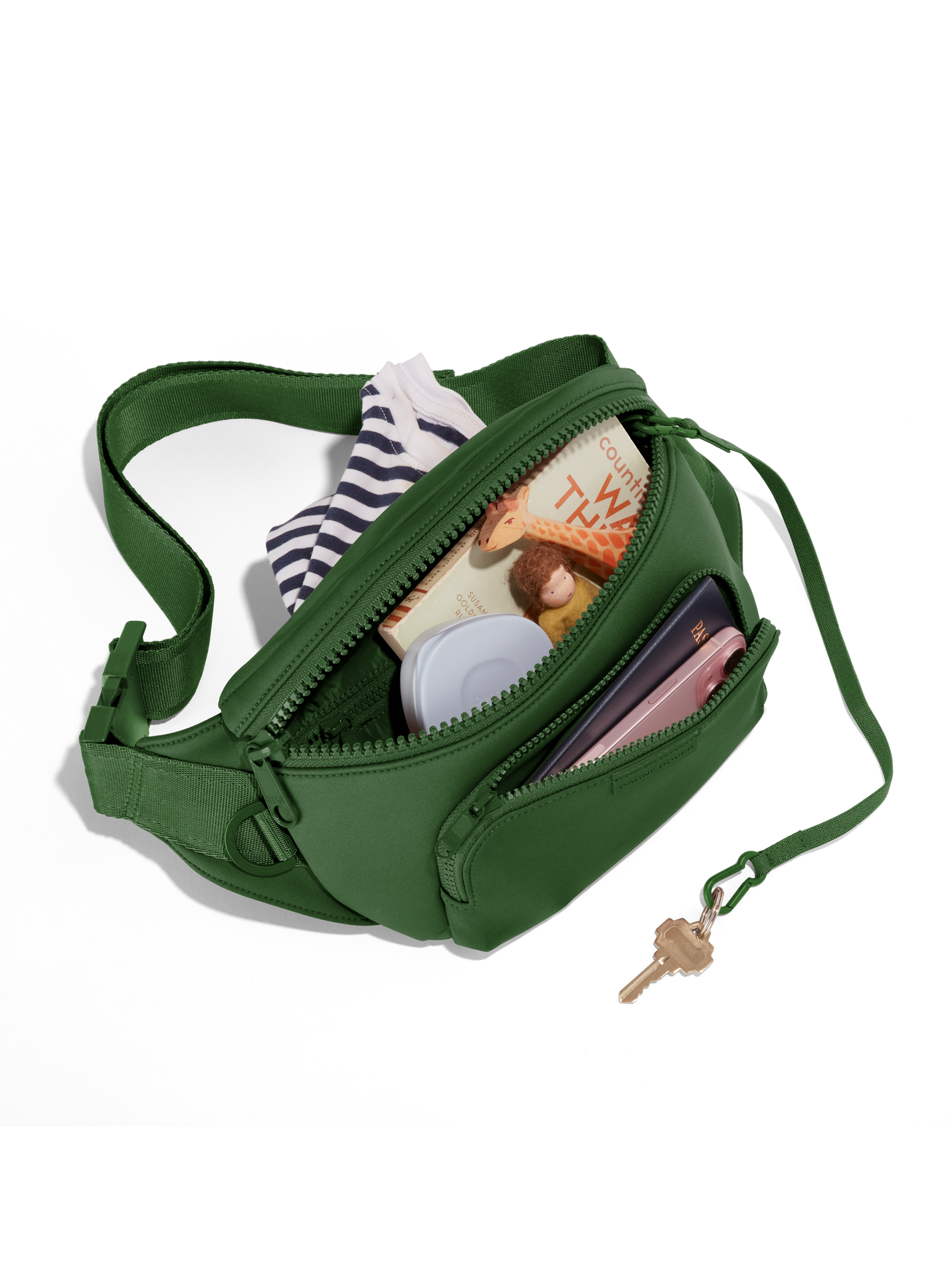 Dagne Dover Jax Large Fanny Pack for Women & Men - Waterproof Waist Bag with Adjustable Strap - Perfect for Travel, Hiking, Running & Everyday Use