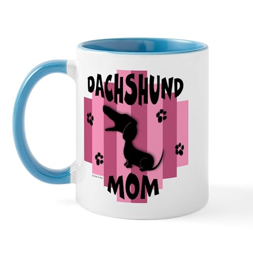 White/Blue Inside - Dachshund Mom Mug